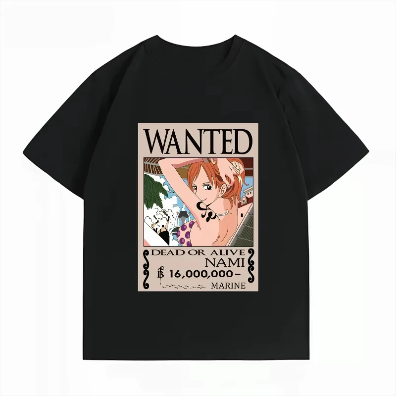 ONE PIECE White Beard Edward·Newgate Printed T-shirt Men's and Women's T-shirt Men's Top Sports T-shirt Men's T-shirt Harajuku