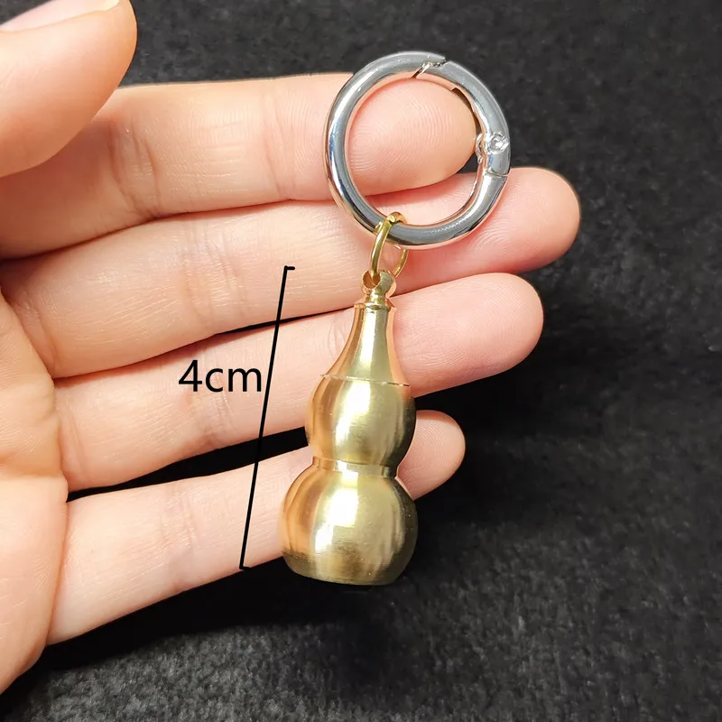 7 Styles Brass Hollow Gourd Bottle Pendant Keychains Bag Hanging Car Keyring Accessories Key chain