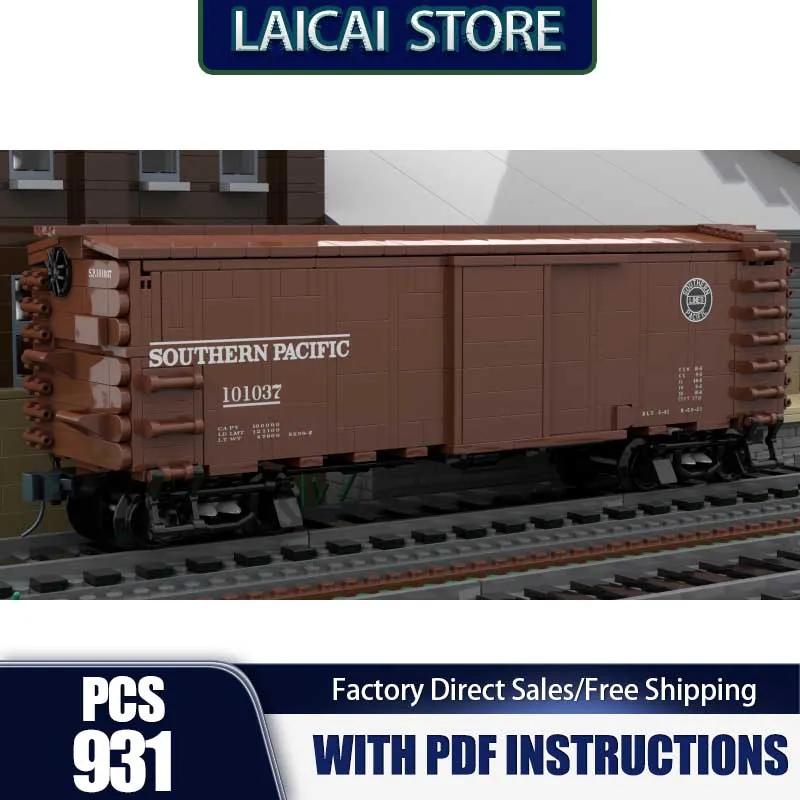 

Moc Building Bricks AAR 1937 Railway Train Model Technology Modular Urban Car Blocks Gift Christmas Toys DIY Sets Assembly