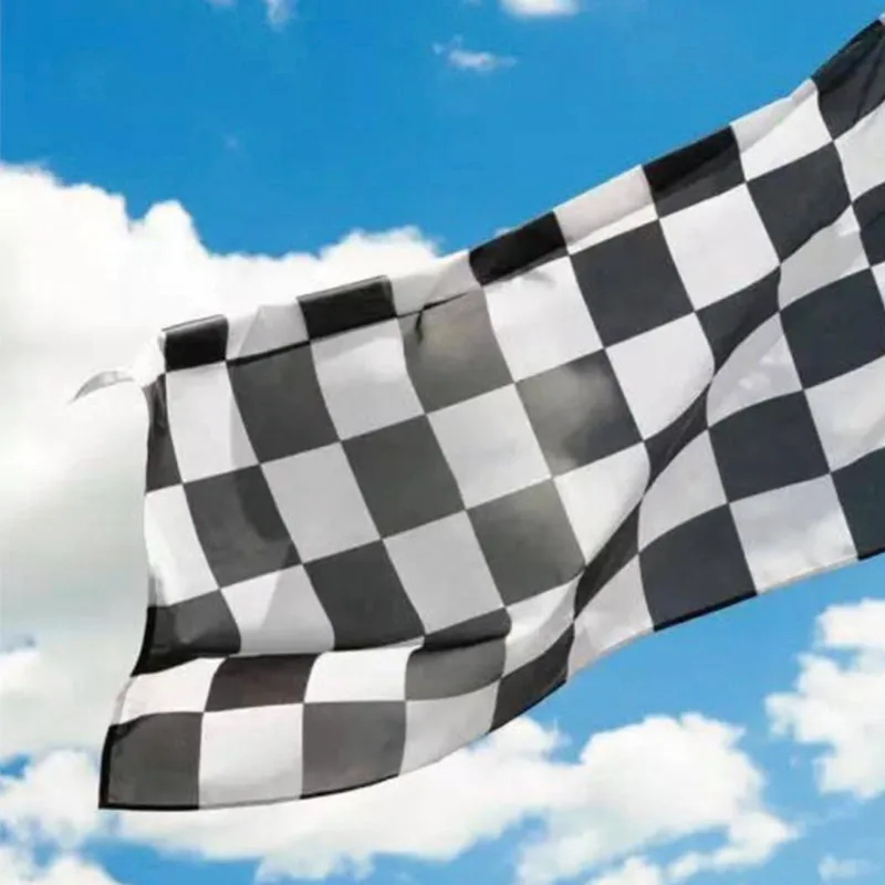 90x150cm Black and White Check Flag Racing Checkered flag Black and White Plaid Banner Motorsport Racing Banner Garage Flags