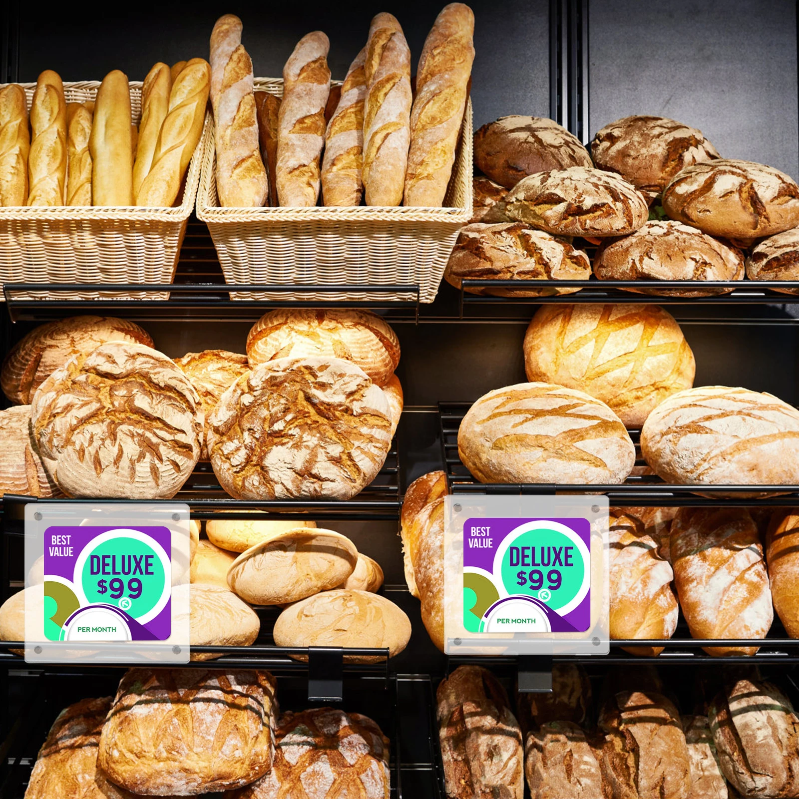 Acrylic Desktop Sign Stand Price Tag Display Rack Paper Label Advertising Clip Practical Display Holder For Merchandise