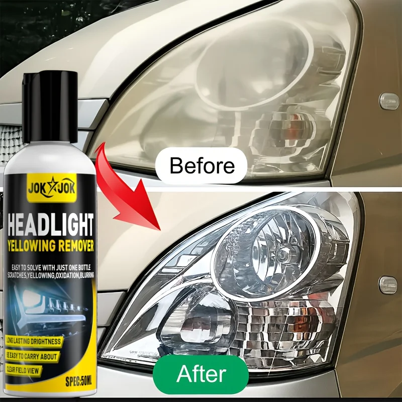 Agente profesional de restauración de luz de coche, elimina la neblina de oxidación amarillenta, material de pulido de lentes, mejora el brillo