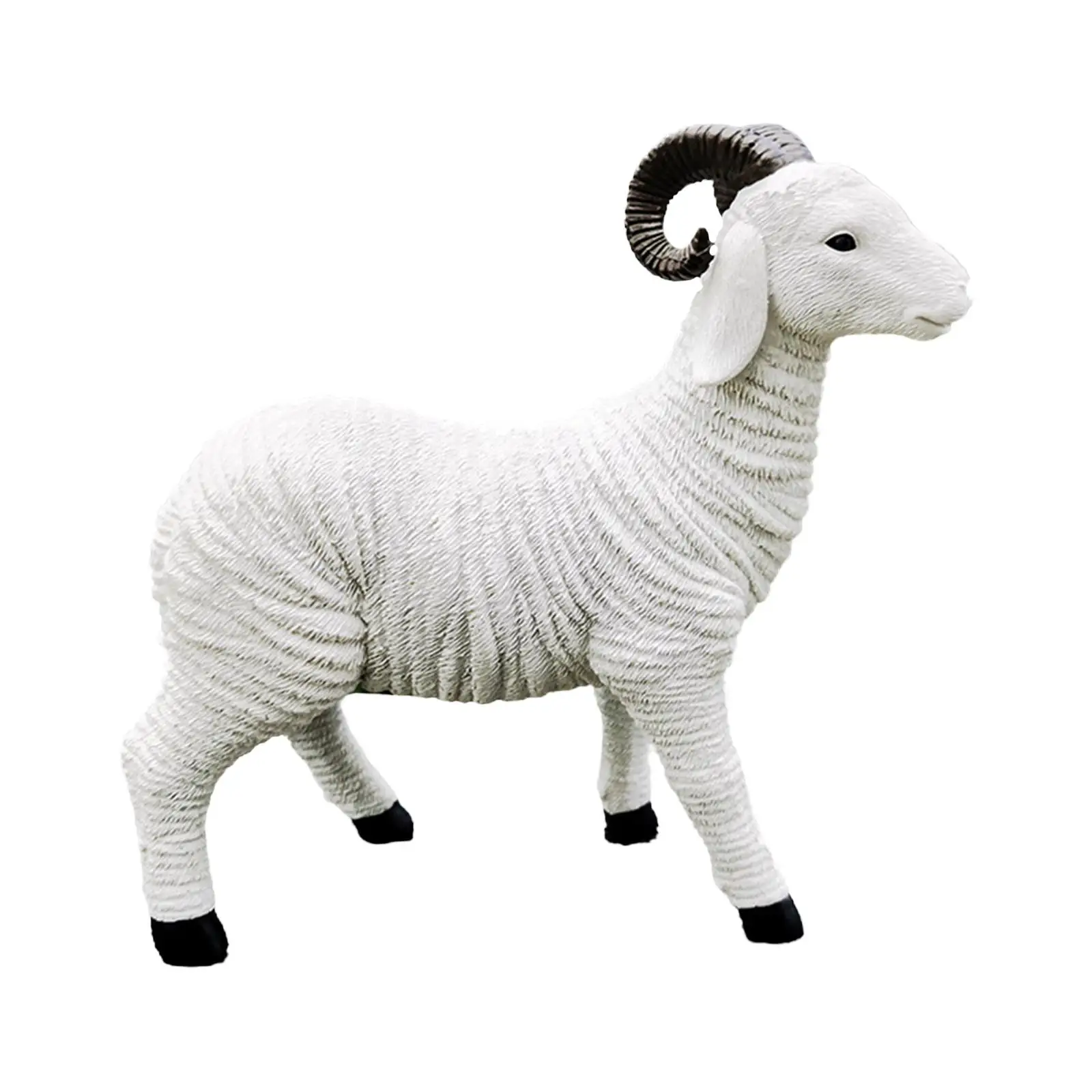 Resin Figurine Decoration Sculpture Mini Animal Model for Home Outdoor Statue Kit Gifts Artificial Lamb Craft