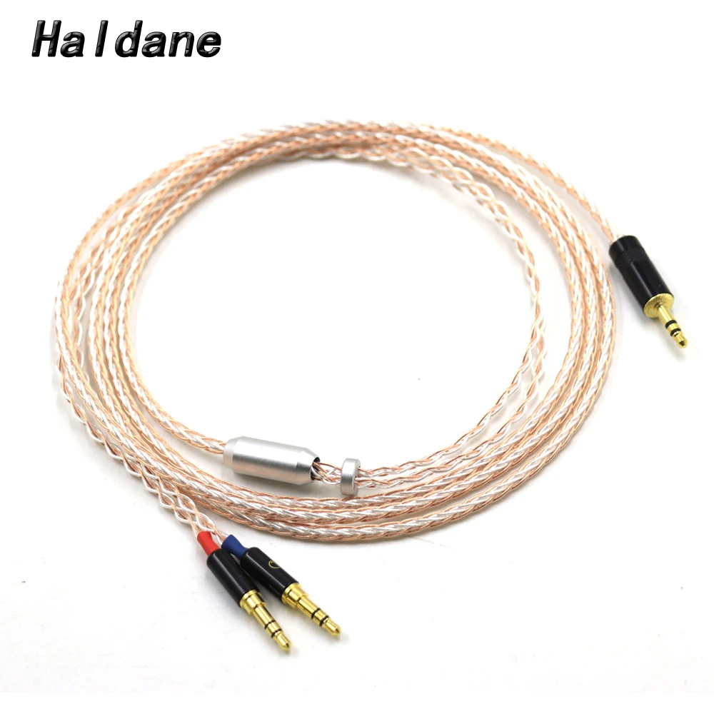 

Haldane Single Crystal Copper Silver Mix Headphone Upgrade Cable For Hifiman Sundara Ananda HE1000se HE6se HE400 Denon AH-5200