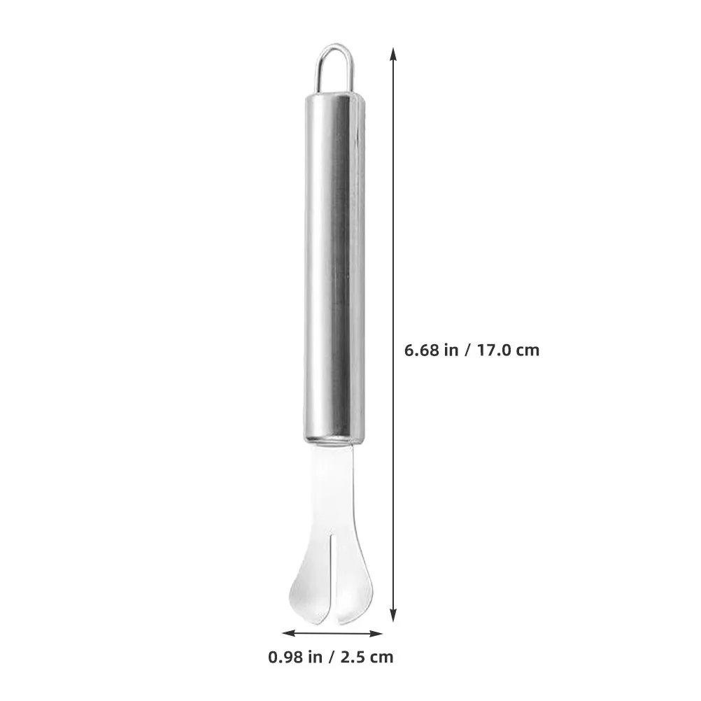 2Pcs Stainless Steel Poultry Intestine Opener Bowel Cutter for Chicken Duck Goose Gutting Oil Scraping Groove Ergonomic Handle