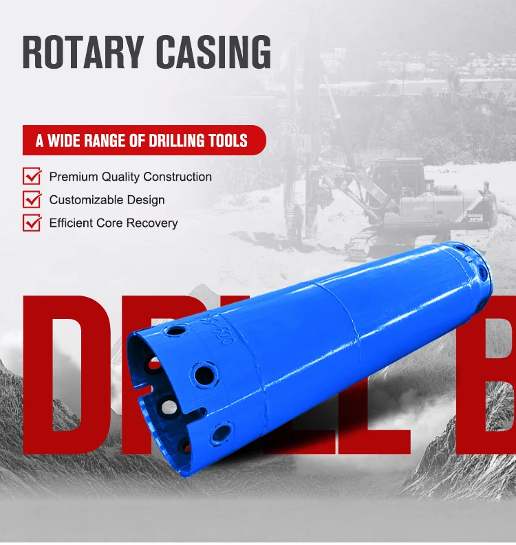 Rotary Drilling Rig Casing Single or Double Wall Casing Avoid Collapse and Groundwater Immersion Drill