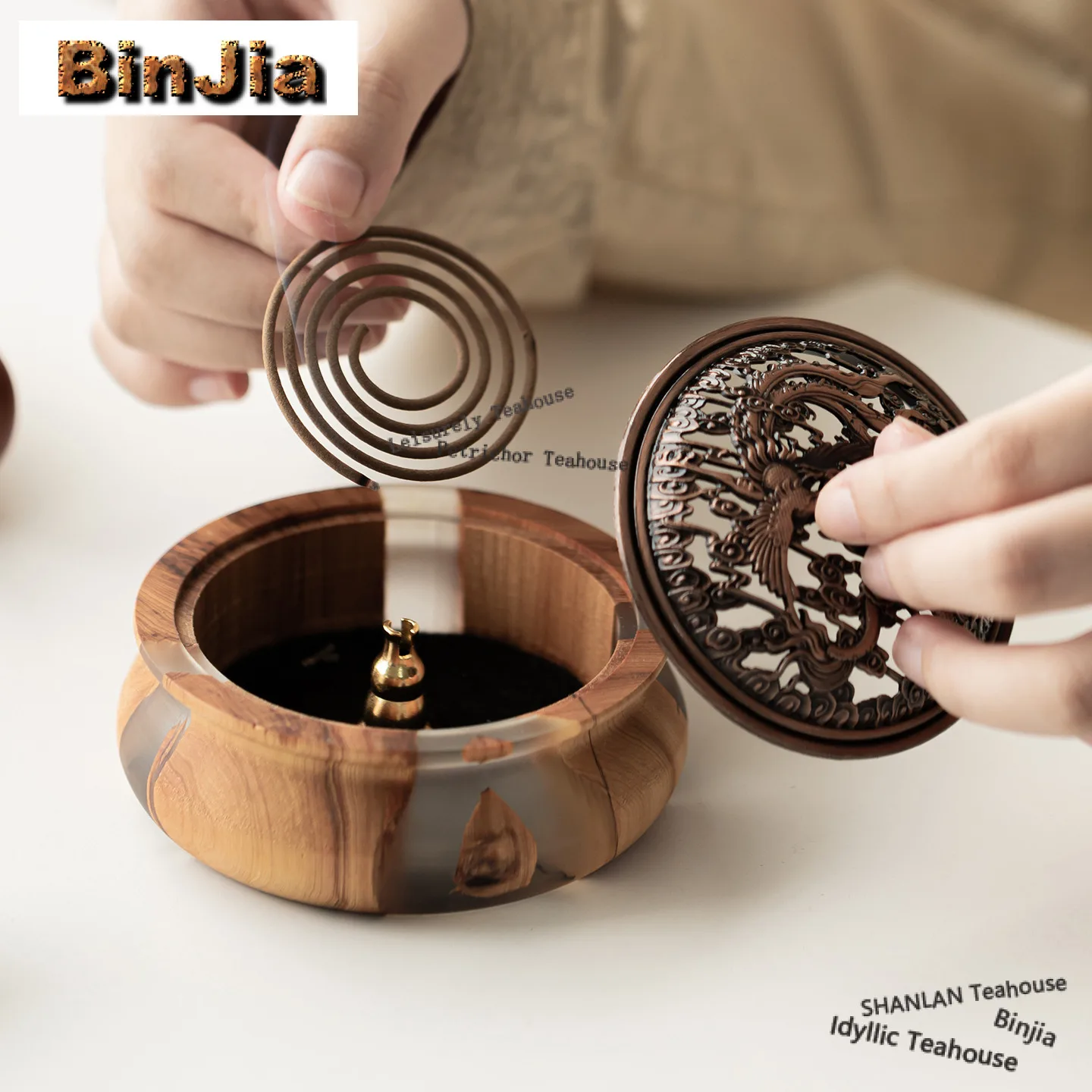 Thuja Wood Resin Incense Holder Incense Waterfall Household Incense Burners Aromatherapy Censer Chinese Teaware Ornaments Gifts