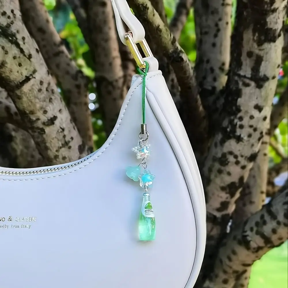 Encantos Handmade Telefone para Mulher, Pingente De Telefone, Garrafa De Bebida, Refrigerante De Frutas, Telefone Lanyard, Sweet Girl, Y2K