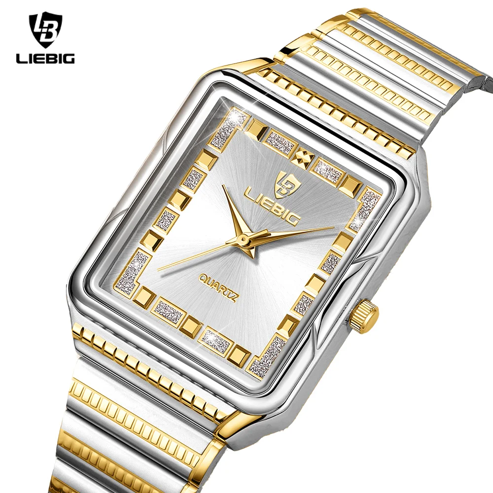 ساعة LIEBIG للسيدات بشريط من الفولاذ المقاوم للصدأ من أفضل العلامات التجارية الفاخرة كوارتز للنساء ساعة يد عصرية مقاومة للماء Relogio Feminino