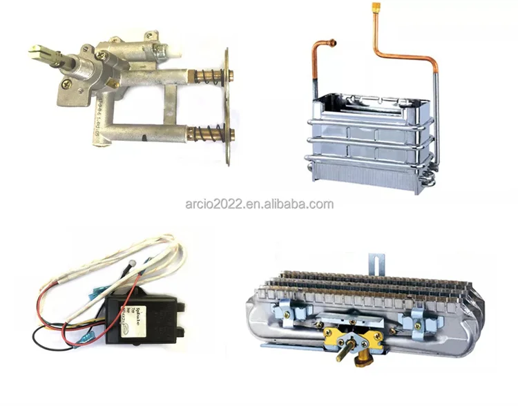 Calentador de agua de gas universal de 10 litros, calentador de agua de gas tipo escape de combustión, géistentes de agua caliente