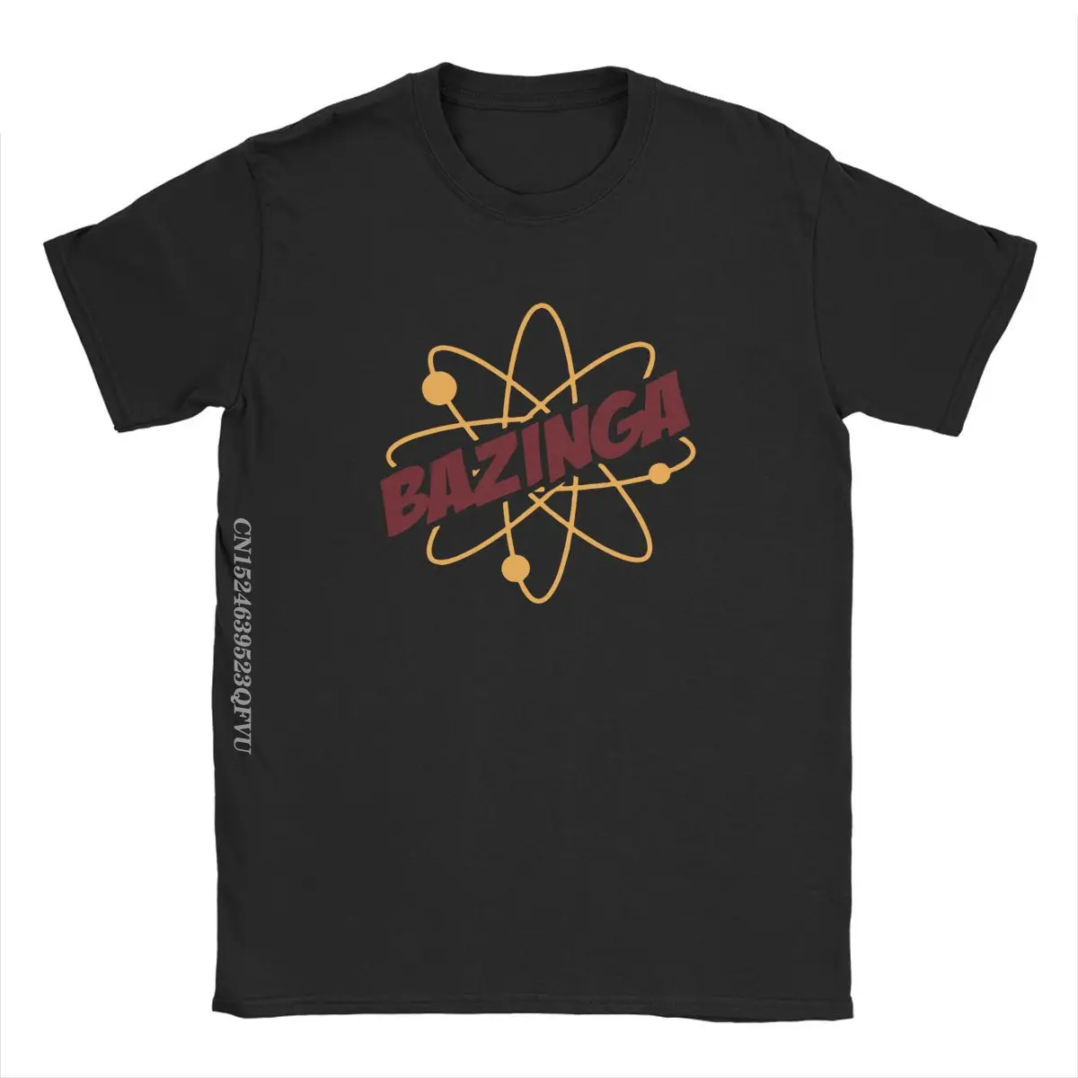 Bazinga The Big Bang Theory Tee Shirt Men Vintage Cotton Tees Crewneck Harajuku Tshirt Plus Size Tops