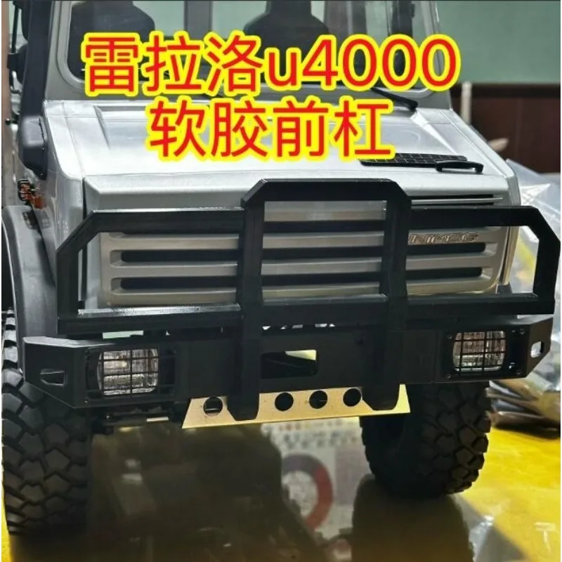 TPU Bull Bar Front Bumper for 1:7 Rlaarlo Unimog U4000,Non‑destructive Installation RC Upgrade Accessories/Unimog U4000 bull bar