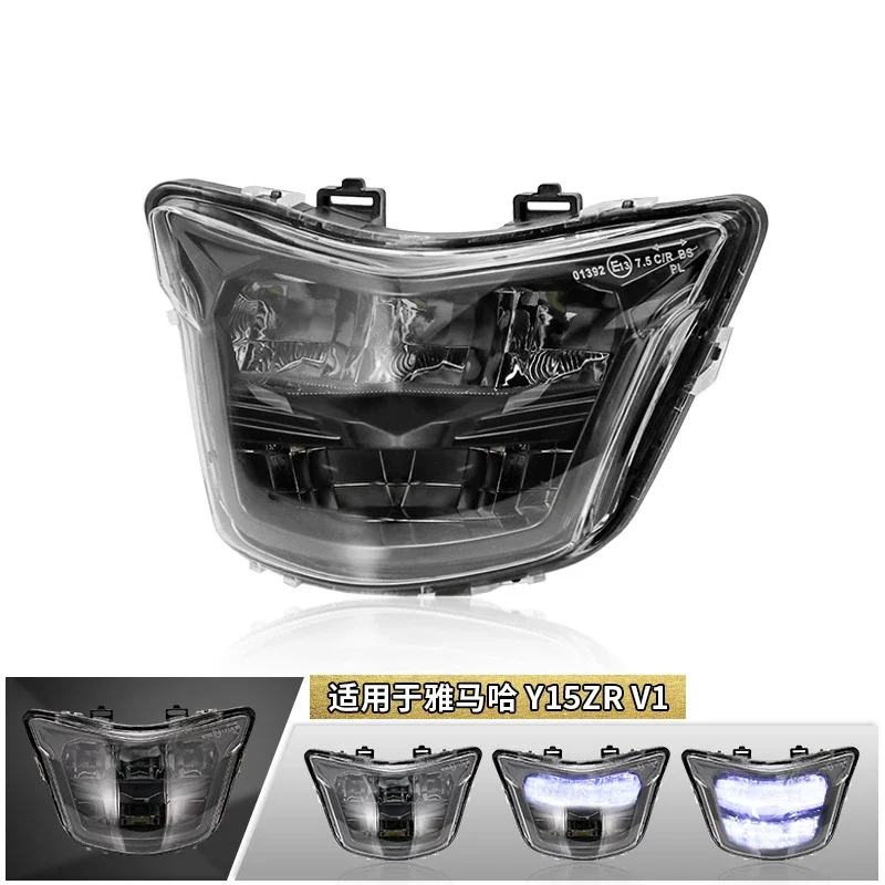 H4 High Low Beam Head Light 12V 6000K Smoked Transparent Headlamp Motorcycle Headlight Assembly Kit For YAMAHA Y15ZR V1