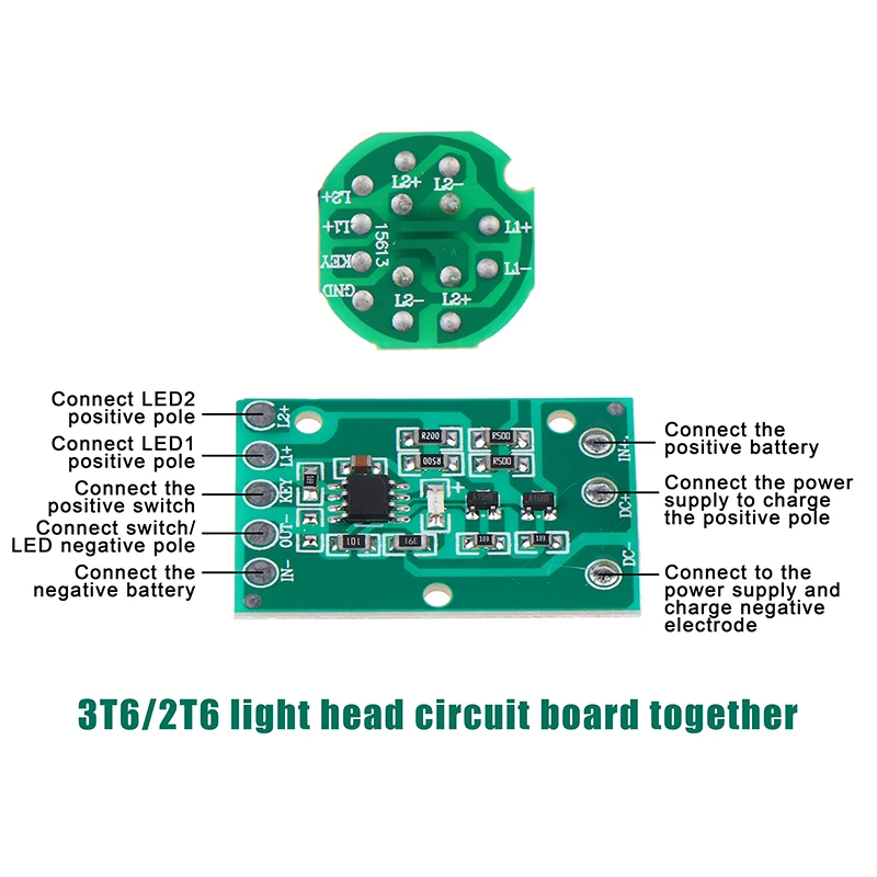 HZ-8813 T6/U2/L2 Circuito di controllo della luce abbagliante Scheda driver della torcia elettrica 3 funzioni 5 funzioni Piastra elettrica