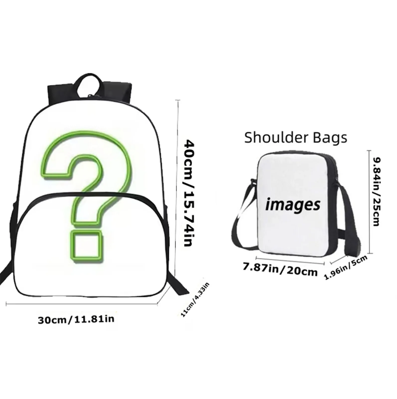 Little Boys Girls Rilakkuma Trendy Knapsack 2Pcs Set-Back to School Backpack with Cartoon Shoulder Bag for Kid