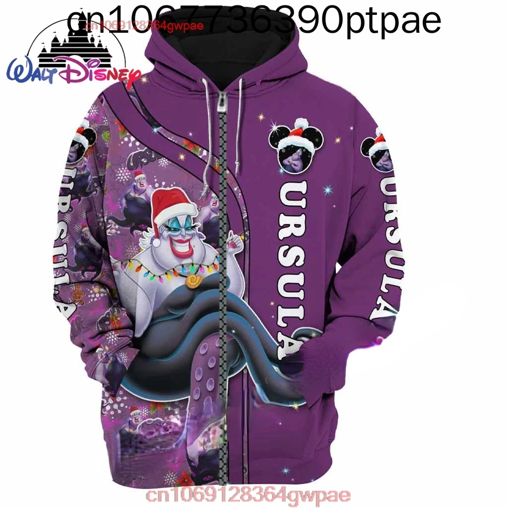 Ursula (The Little Mermaid) Disney 3D Print Dopey High-quality Flannelet thickening Zipper/ Hoodies Men Women Pullover