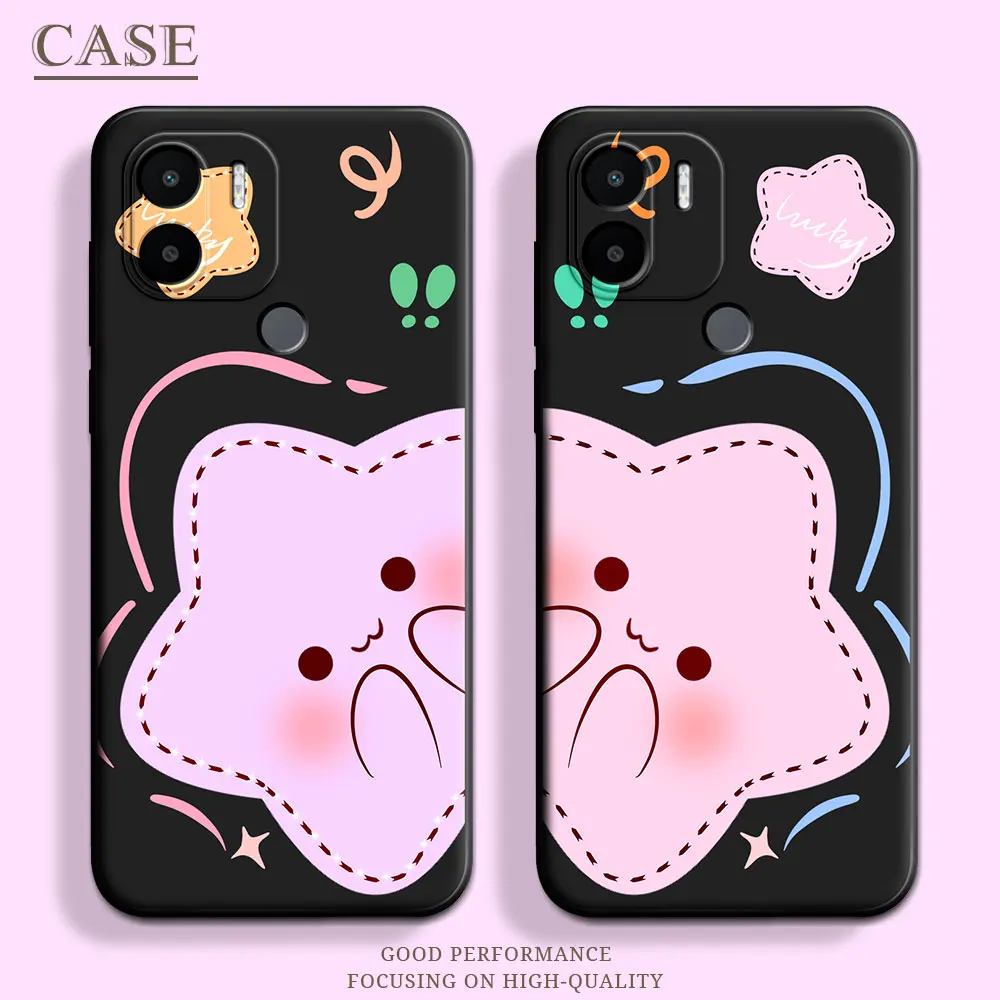 For Redmi A1 Plus A2 Plus Case Butterfly Soft Silicone Couple Stars TPU Phone Case For Xiaomi Redmi A1+ A 2+ Floral Back Cover