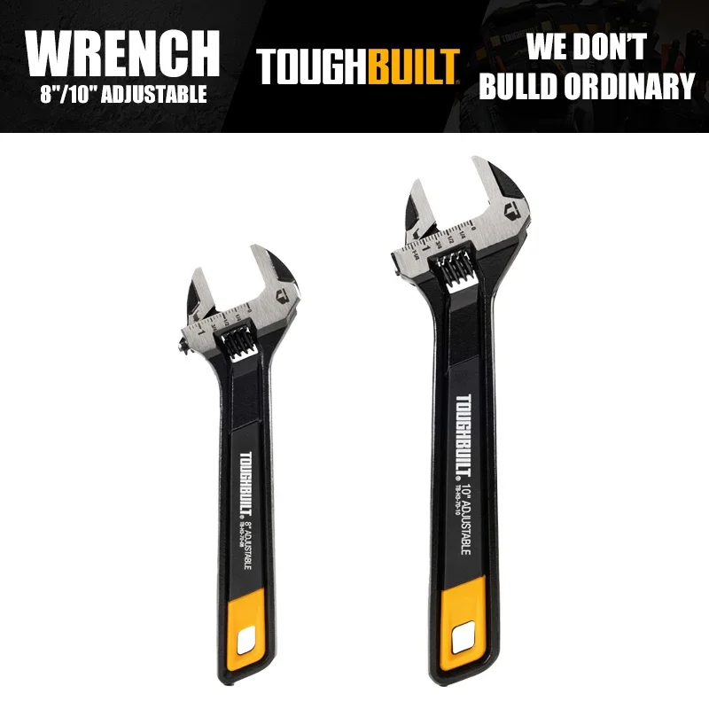 

ToughBuilt TB-H3-70-08/TB-H3-70-10 8"/10" Adjustable Wrench Hand Tools Accessories