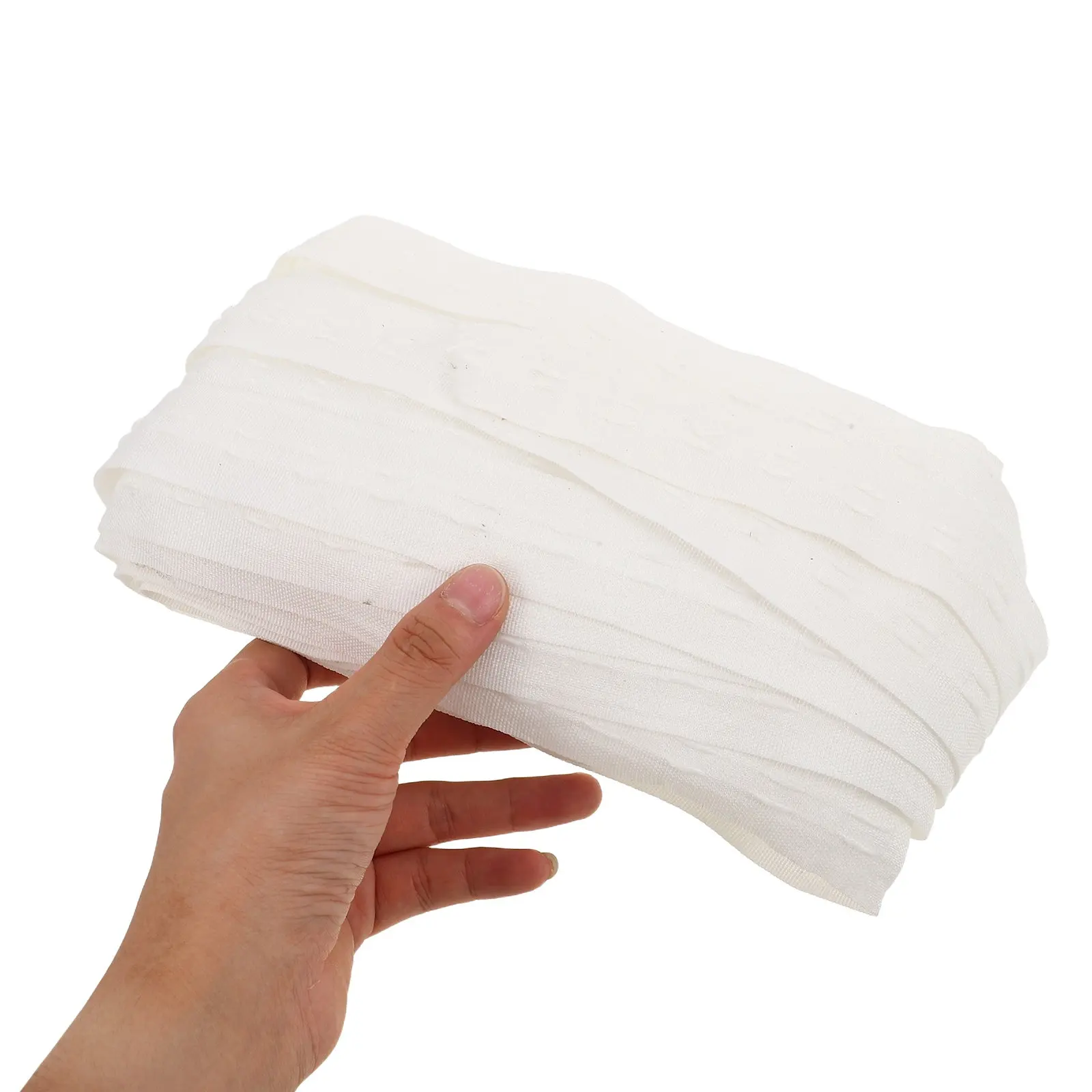 30M 3Cm Curtain Pleat Heading Tape with Integrated Lining Multi Pocket Tape for Drapery Curtains Home Window Decoration
