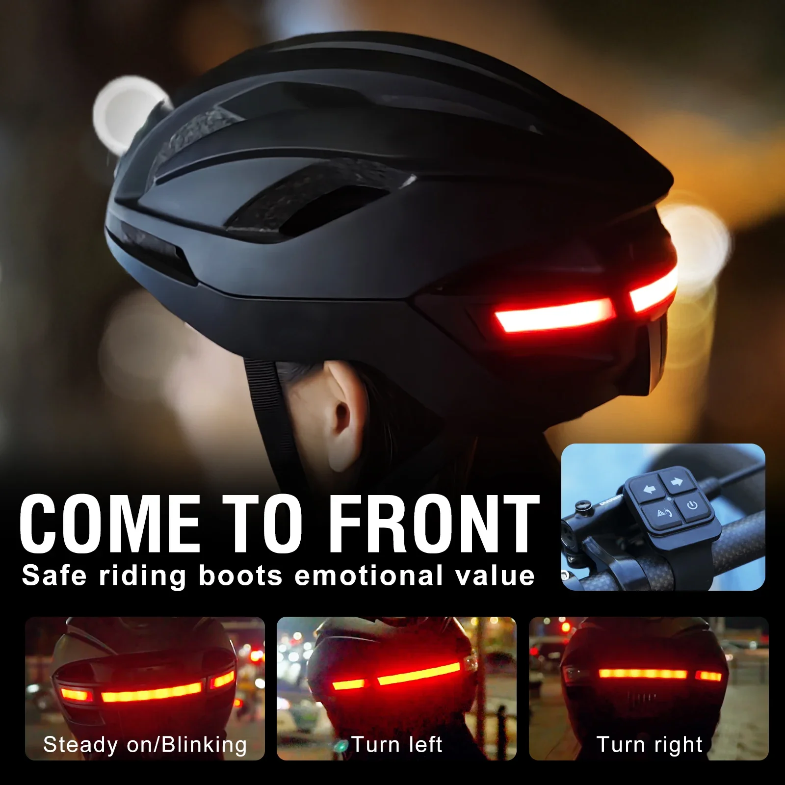 Casco inteligente con intermitentes, cámara 1080p GPS APP WIFI Bluetooth Música y llamadas y batería extraíble para ciclismo al aire libre