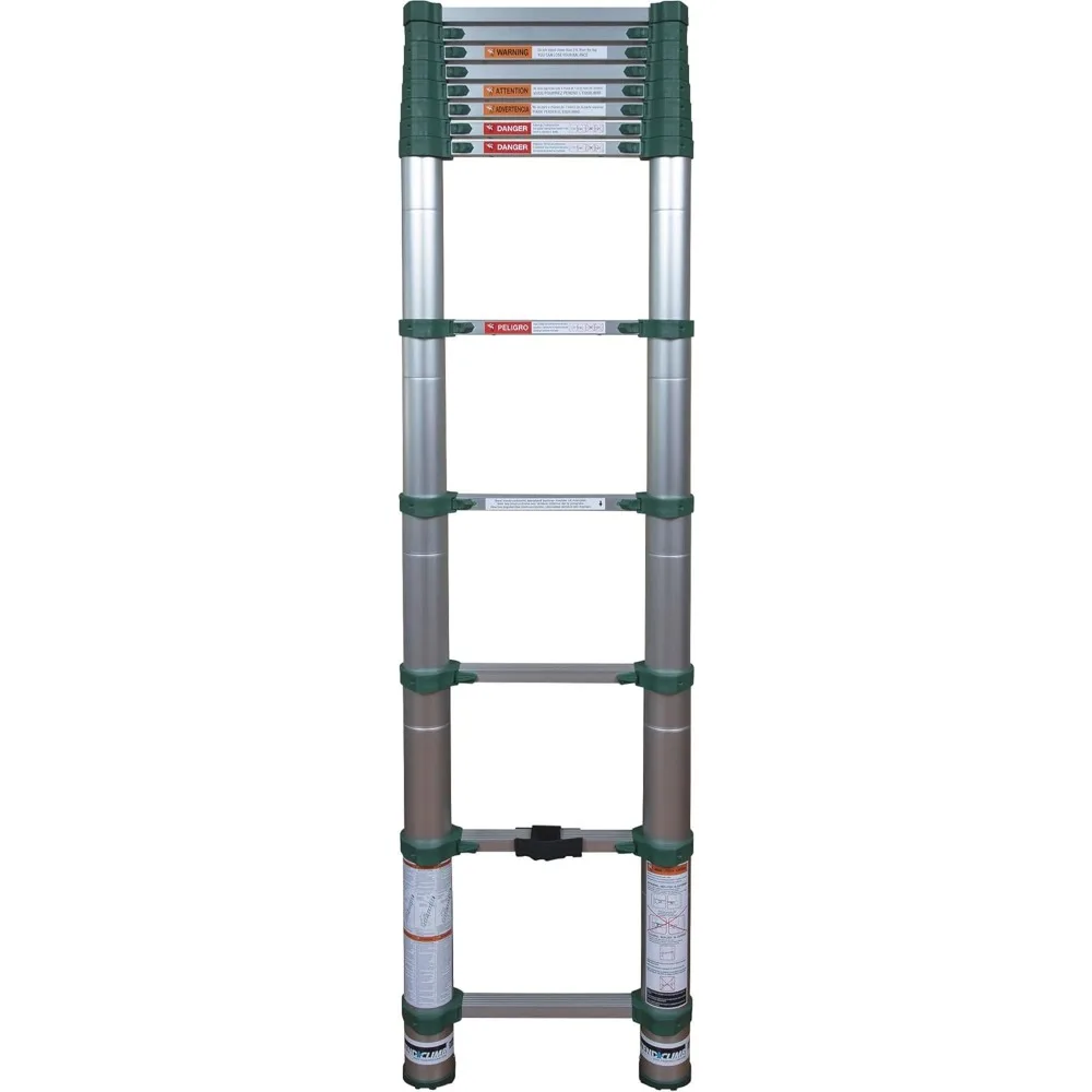 green telescoping 780p+ ladder with pro series extend and climb features