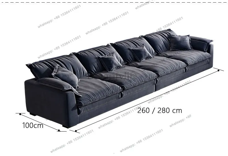 Mordern Luxury Fabric Sofa for Living Room Apartment Flannel Material Sofa Bed 2/3/4 Seater Sofa Customzied Color view 5
