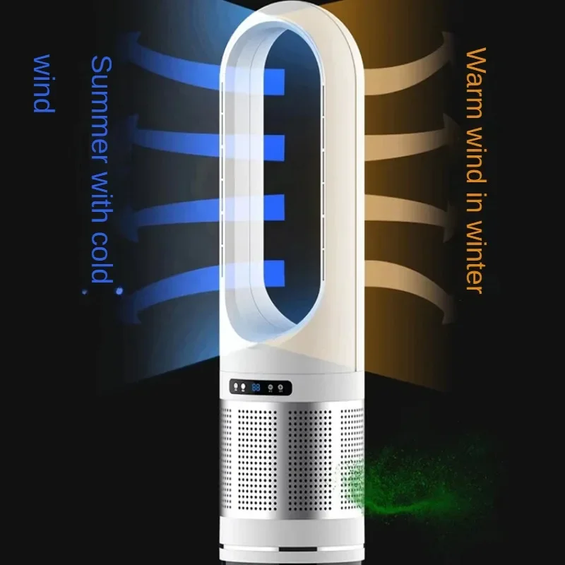 dual-function-bladeless-fan-heating-and-cooling-silent-fan-vertical-standing-heater-and-cooler-for-home-energy-efficient