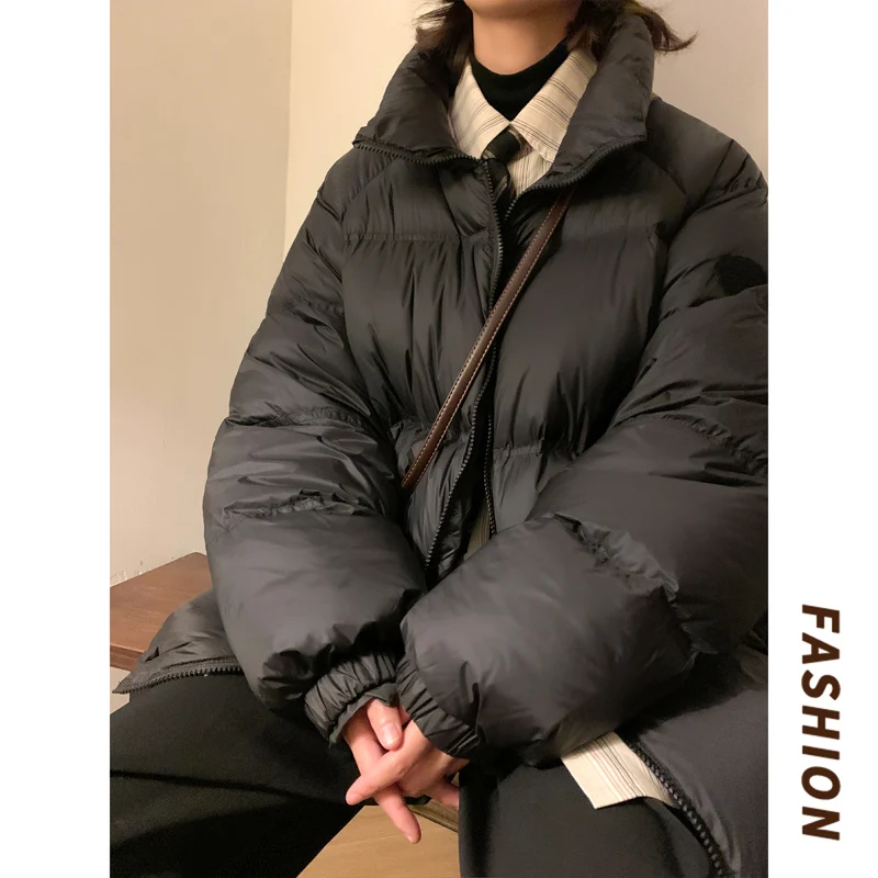 

Мужская зимняя легкая утепленная куртка-пуховик: модная молодежная одежда для пар, устойчивая к холоду