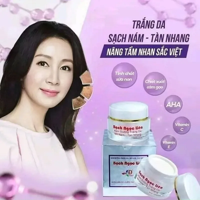 Kem Face Bạch Ngọc Liên 20g, Giảm Nám, Mụn, Dưỡng Trắng Da, Thâm, ลดสิว บำรุงผิวและป้องกันริ้วรอย ผิวกระจ่างใส