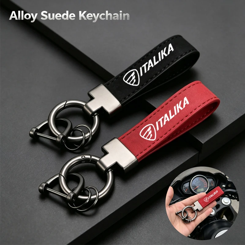 Para ITALIKA FT200TS RC125 RC200 RC150 MODENA 175 Accesorios Llavero de Cuero de Lujo Nuevo