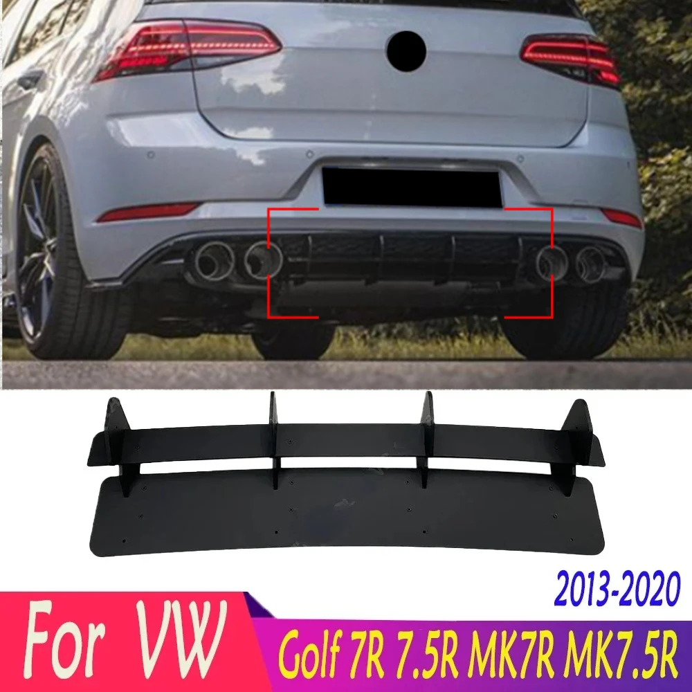 

For VW 2013-2020 Golf 7R 7.5R MK7R MK7.5R Rear Bumper Diffuser Splitters Spoilers Lip Black ABS Car Body Kit
