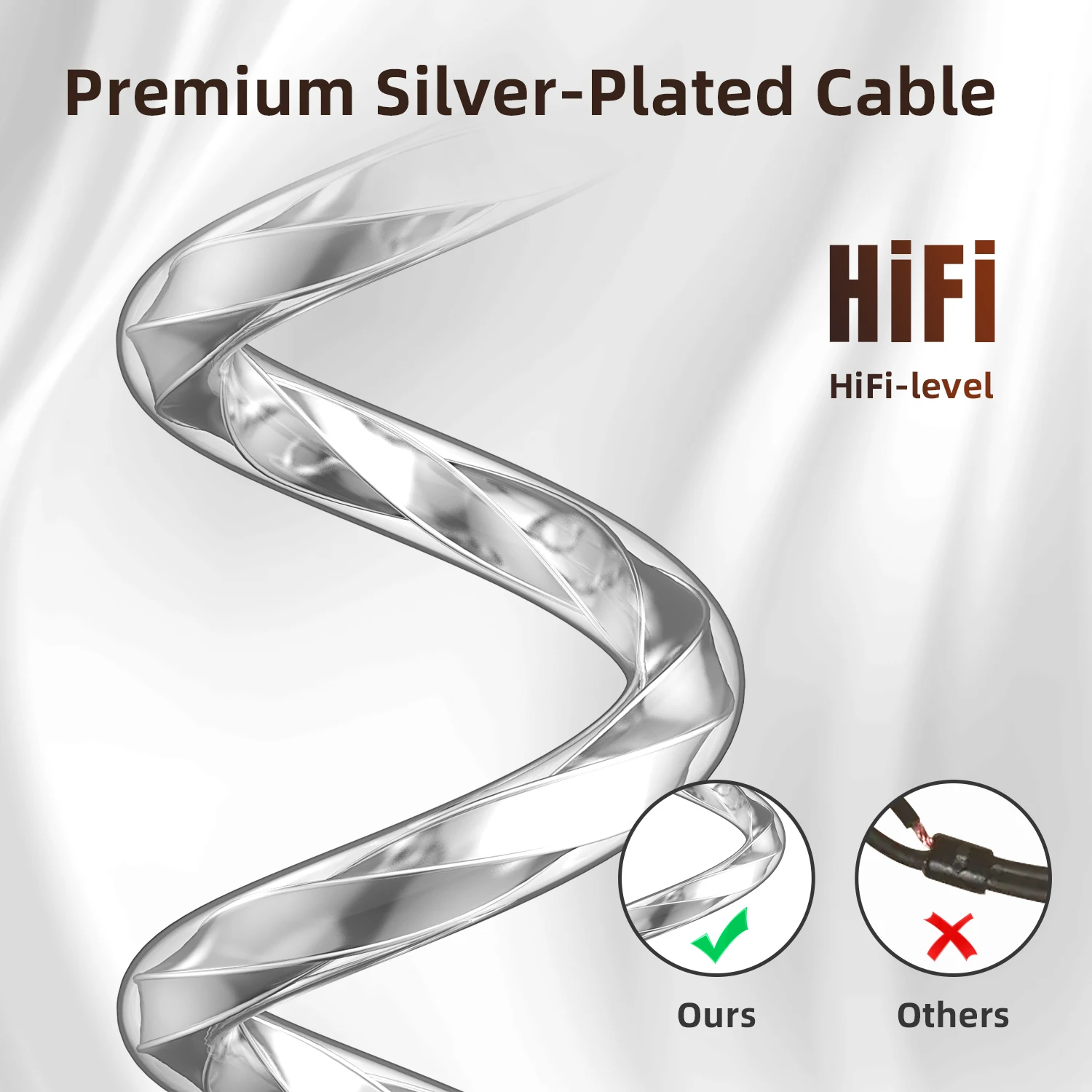 KBEAR KW1 Wooden Single DD In-Ear HiFi Earbuds 8MM COMPOSITE DYNAMIC OFC SILVER-PLATED CABLE LIGHTING/TYPE-C/3.5MM OPTIONAL