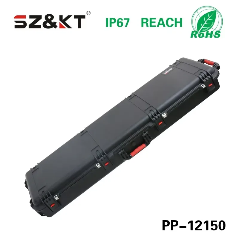 Hot-selling large hard long plastic toolbox IP67 waterproof IK10 shockproof instrument protection box, can be customized foam co