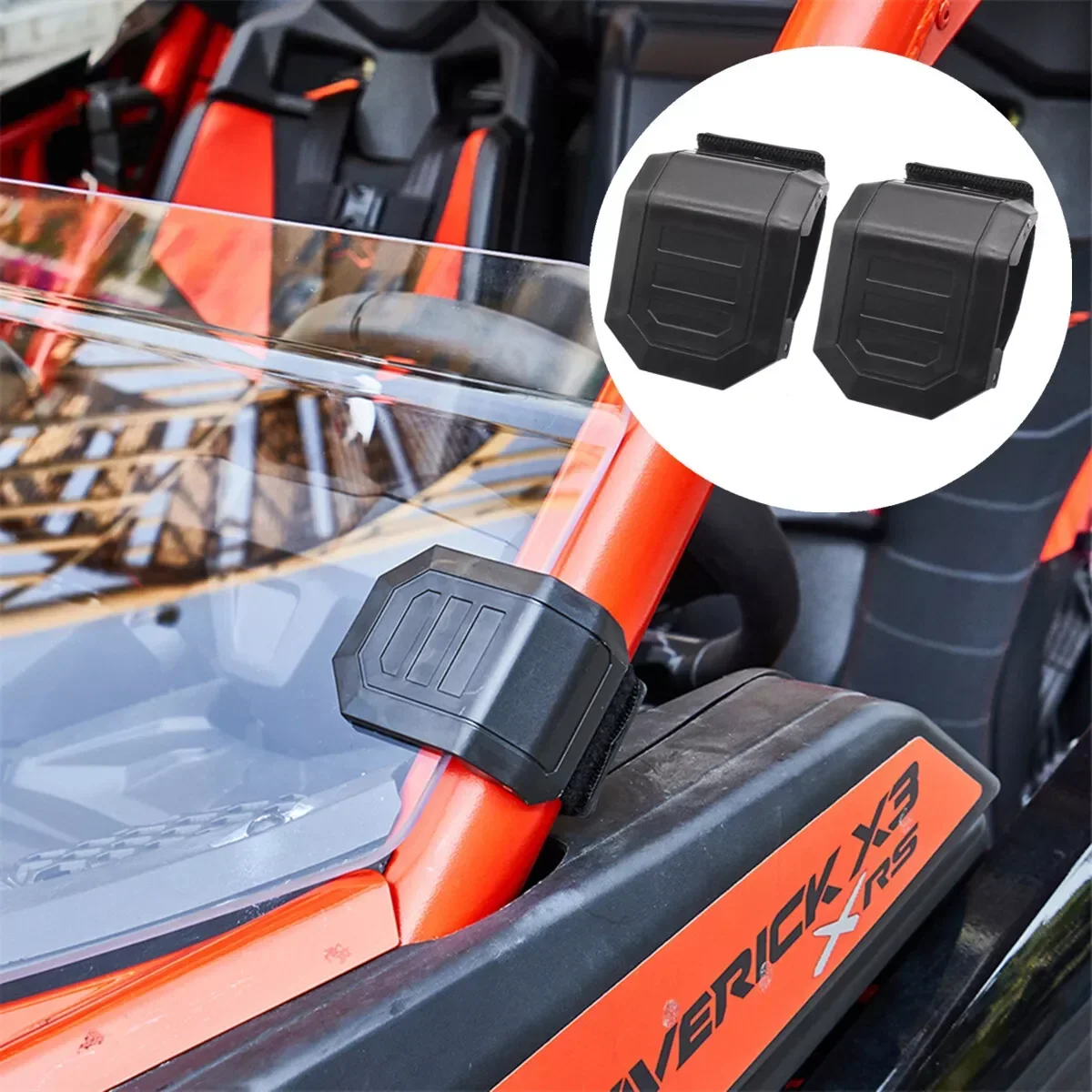 

UTV Windshield 1.5-2'' Round Tube HD Clamp for Can-Am Maverick x3 1000 Commander For Honda Pioneer for Polaris RZR for cf moto