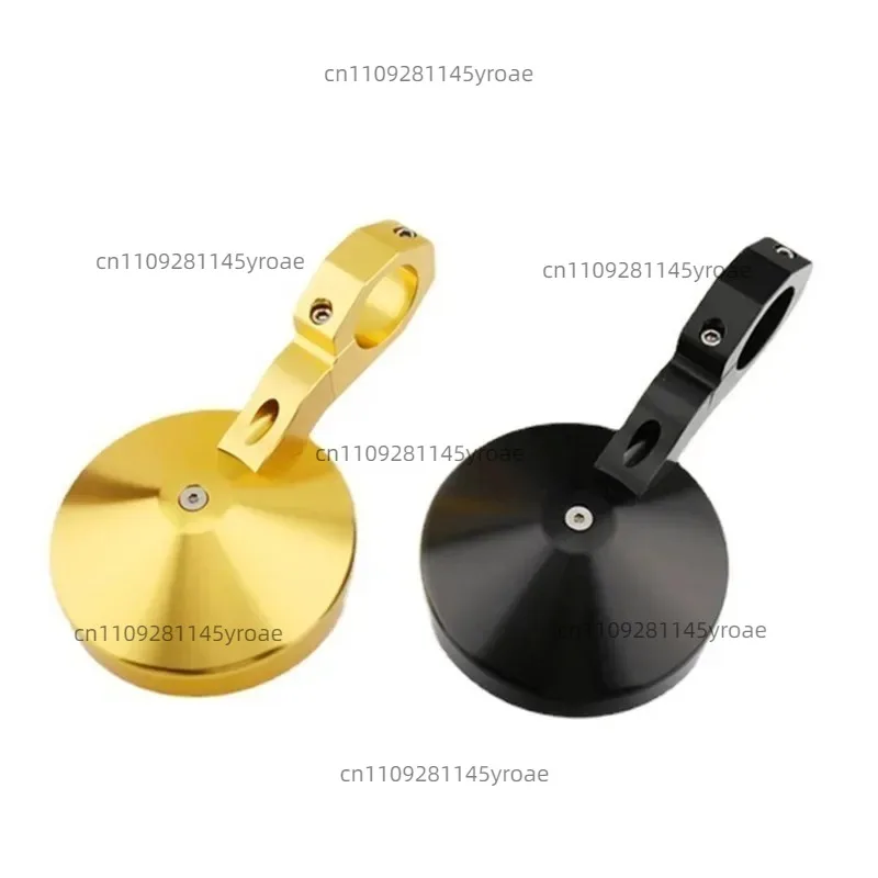 Round CNC Rear‑View Mirror, 1.75 Inch Mount Size, Multi‑Color Housing Gold Red Blue, Off‑Road Equipment Replacement Accessory