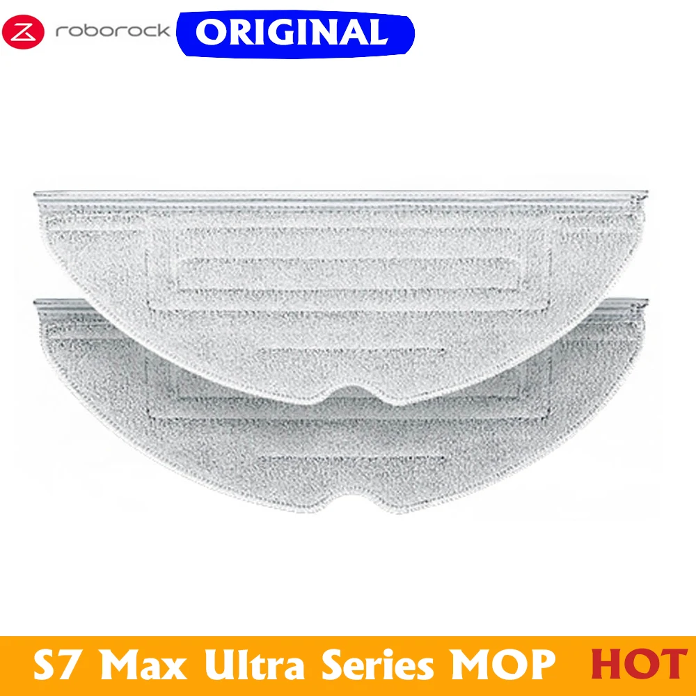roborock S8 S7 Maxv Ultra mop cloth 2pcs Series Accessories Mop Rags Antibacterial Mops Pad Original Robot Vacuum Spare Part
