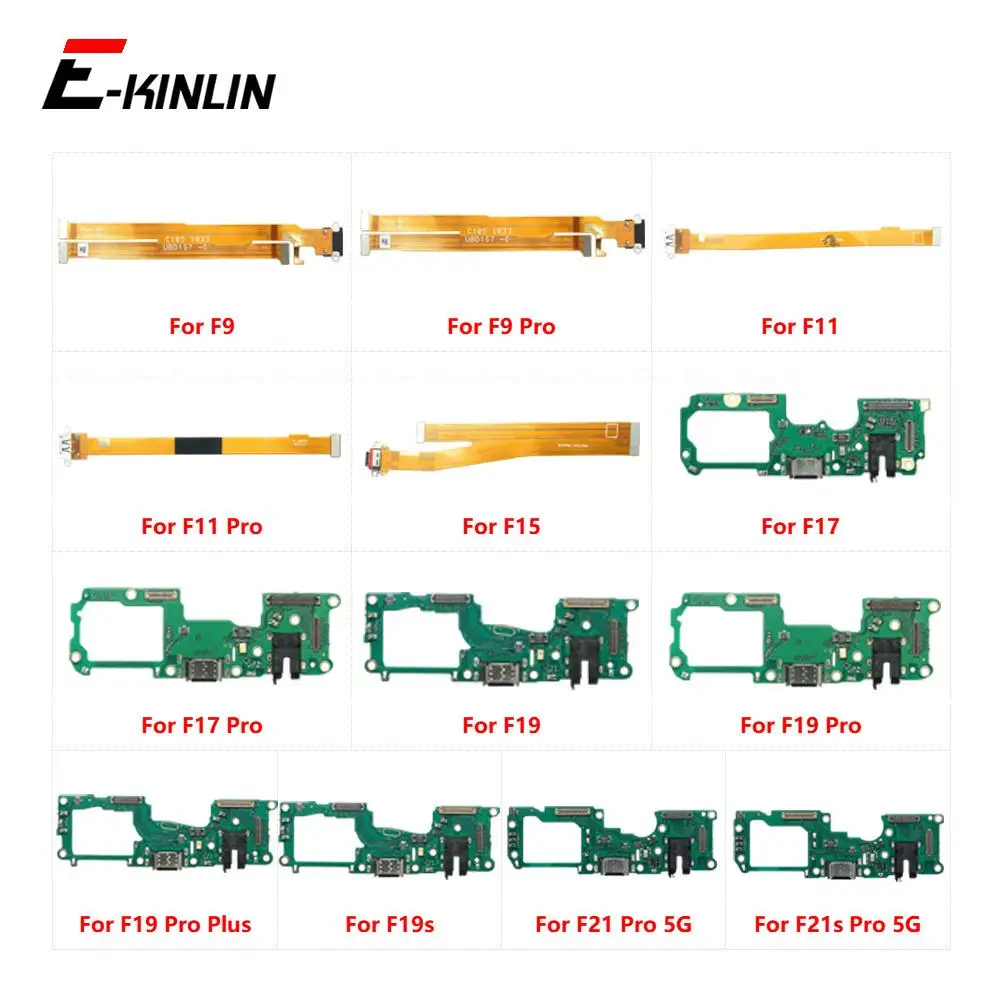 USB Charging Port Dock Plug Connector Charger Board Mic Flex Cable For OPPO F9 F11 F15 F17 F19 F19s F21 F21s Pro Plus 5G