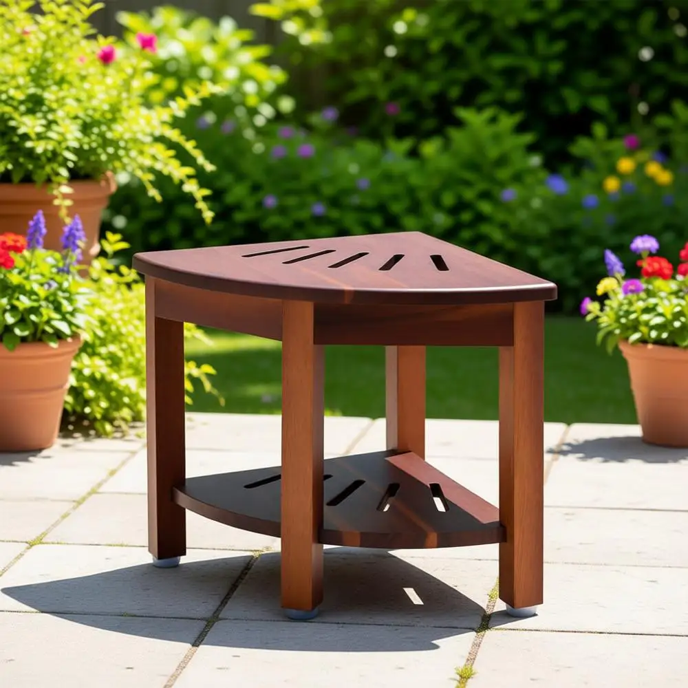 

Waterproof Shower Bench with Seat and Storage, Spa-Style Bathing Stool for Shaving