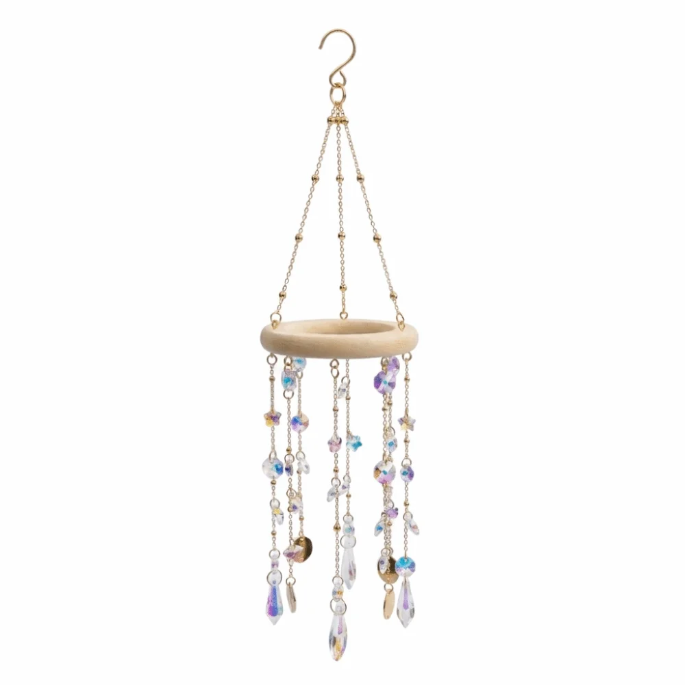 Exquisite Craft Hanging Crystal Sun Catcher Exquisite Elegant Window Hanging Decor Dreamy Light Refraction Wind Chime Home Decor