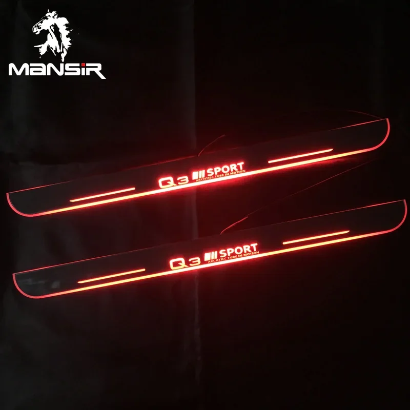 LED Pedal Tür-Schwellen Willkommen Licht Für Audi Q3 8U 2011 2012-2019 Moving Pedal Board Lampen Auto Verschleiß platte Lichter