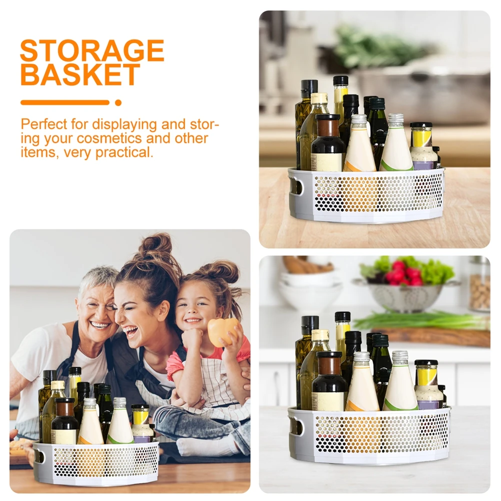 

Plastic Storage Box Rack for Makeup Seasoning Trays Kitchen Home Desk Organizer Large Space Practical Storage Basket
