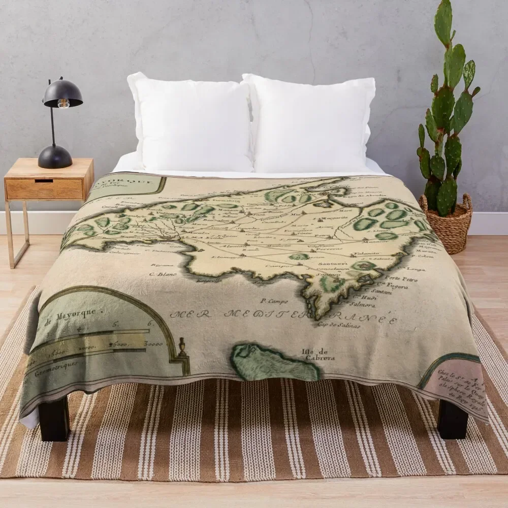 

Vintage Mallorca Island Map (1715) Throw Blanket for babies christmas decoration anime Blankets