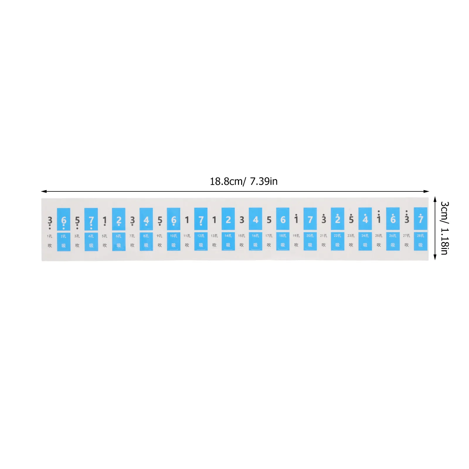 60Pcs Harmonica Note Stickers for Beginners Removable Self-Adhesive Key Labels for 24-Hole 28-Hole C Key Polyphonic Harmonicas