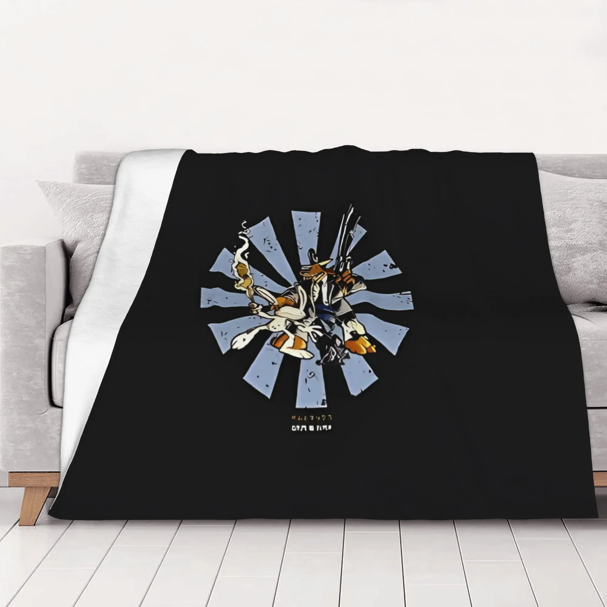1PC Classic friend Sam And Max home room decorations Winter Blankets for Adults Bedding Home Interior Sofa Knee