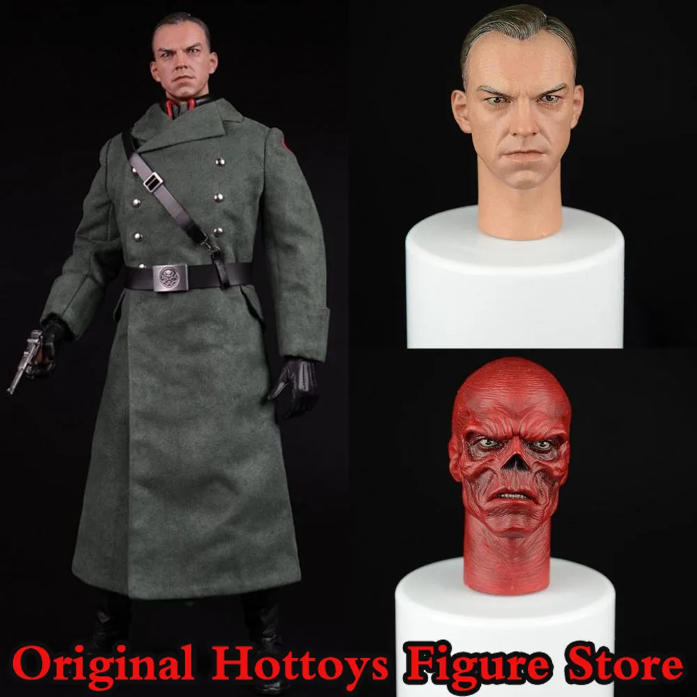 AFS A010 1/6 Scale Male Soldier Head Sculpture The Avengers Villain Red Skull Head Carving Fit 12-inch Action Figure Doll