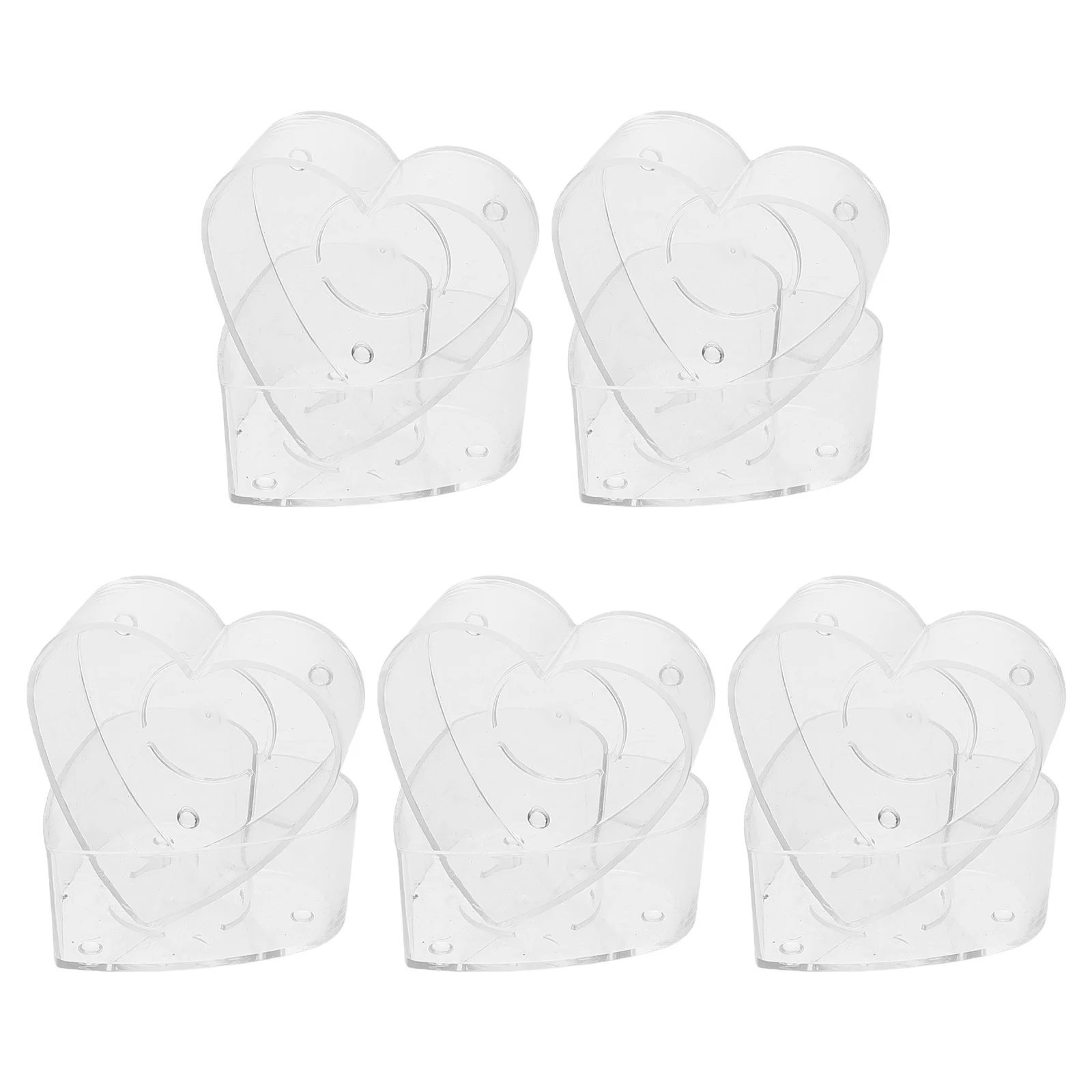 

10Pcs Clear Plastic Tea Light Cups Mini Holders Round Square DIY Containers for Party Centerpieces Table Use