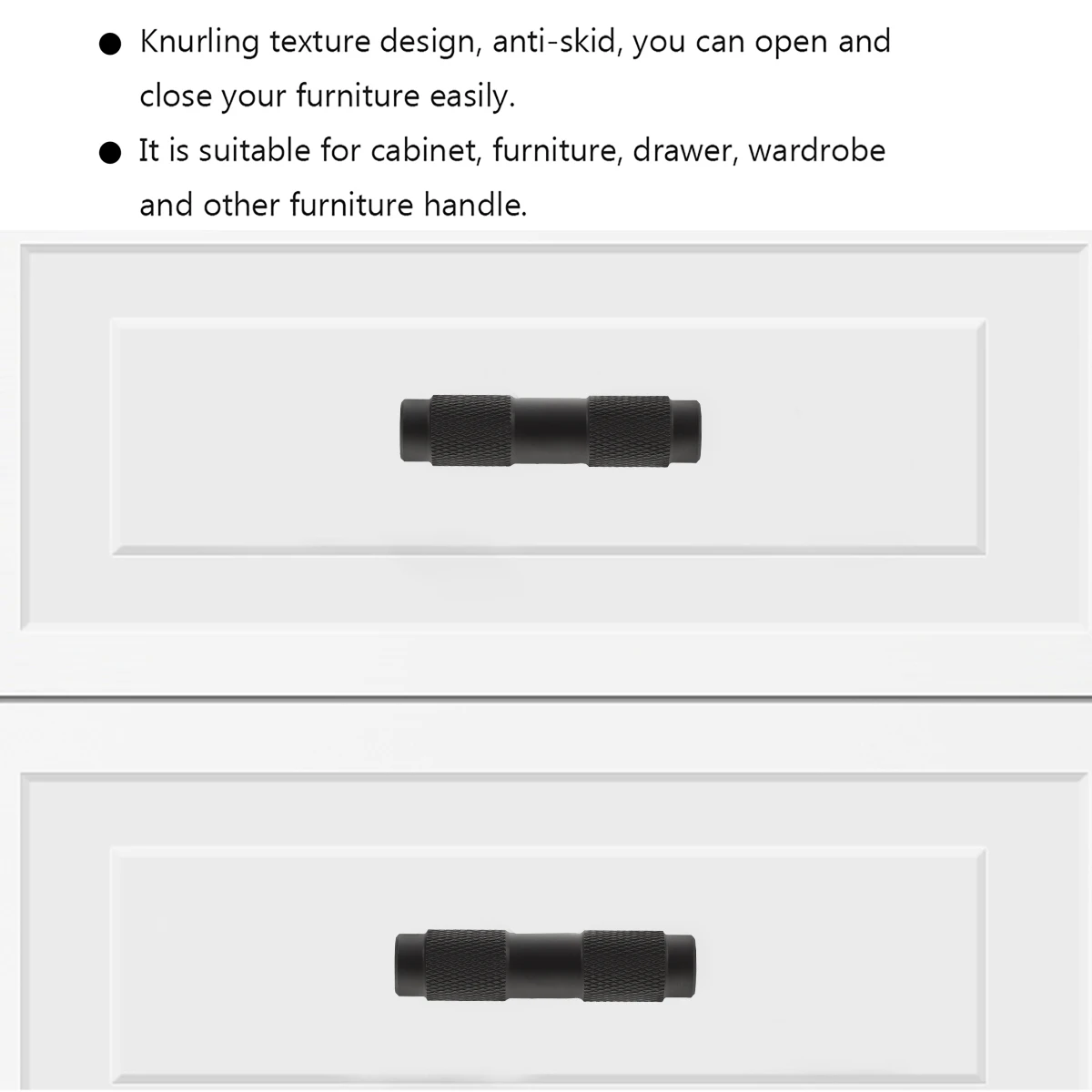 

Aluminum Alloy Cabinet H les Unpainted Black Knobs for Drawers Furniture Parts 100mm Durable Suitable Wardrobe Door H