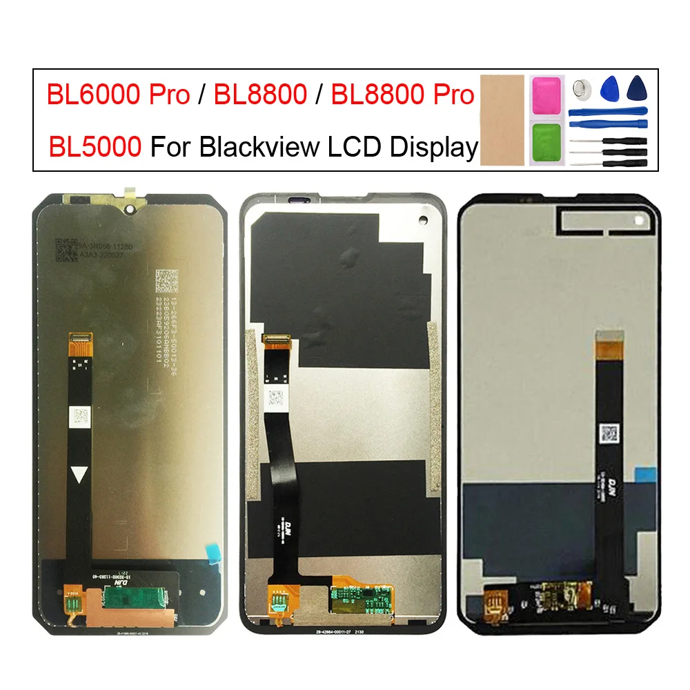 

LCD Display and Touch Screen Digitizer Assembly for Blackview BL6000 Pro,BL5000,BL8800 Pro, Phone Screen Replacement