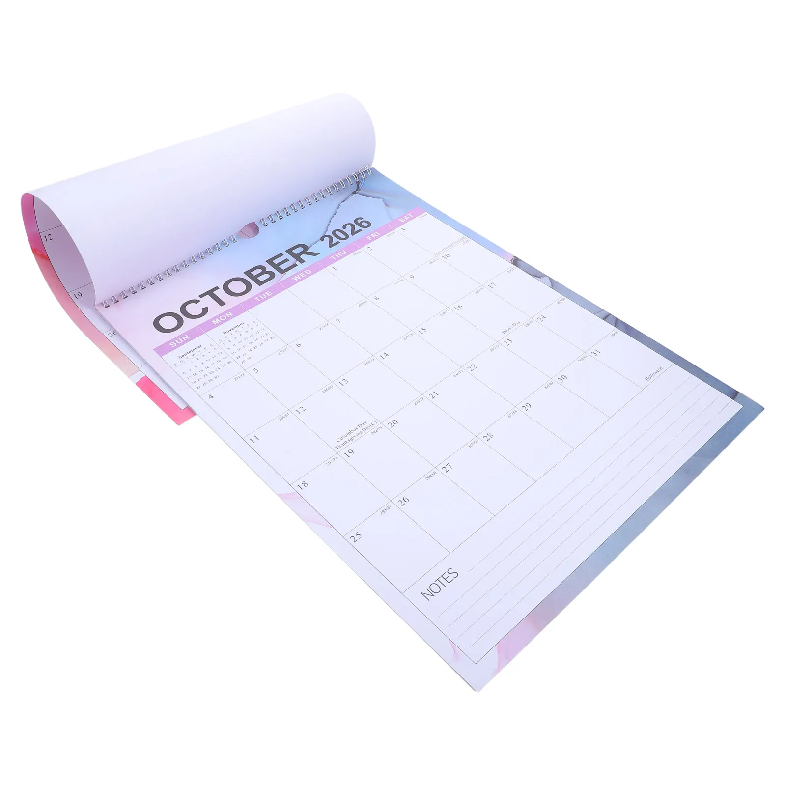 

18 шт., настенный календарь на 18 месяцев, 2025-2026, вертикальный планировщик, двухпроводной переплет для дома, школы, офиса, праздничного органайзера расписания, бумага