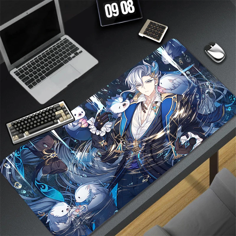 

Neuvillette Genshin Impact Mouse Pad XXL Dragon Gaming Keyboard Rug PC Anime Gamer Cabinet Mousepad Laptop New Extended Desk Mat